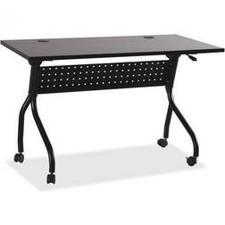 Lorell Espresso/Black Training Tray Table