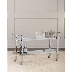 Regina Andrew Carter Stainless Steel Bar Cart Trolley Table