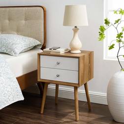 modway Ember Collection EEI-4343-NAT-WHI Bedside Table