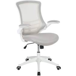 Flash Furniture Kelista Light Gray Mesh/White Frame Kontorsstol 104.8cm