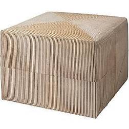 Pinstripe Hair Hide Pouffe