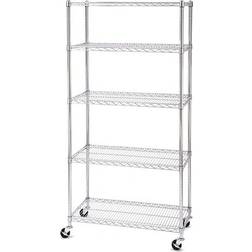 SafeRacks NSF Certified 5-Tier Steel Wire 3000 Book Shelf