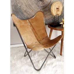 Harper & Willow Primrose Valley Industrial Butterfly Armchair