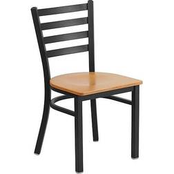 Flash Furniture Hercules Series Black Ladder Back Kitchen Chair