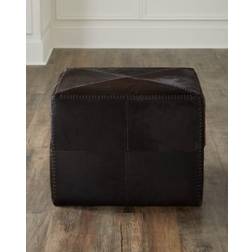 Jamie Young Company Espresso Hair Hide Pouffe