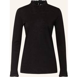 Rich & Royal Organic Slub Frill Longsleeve Black