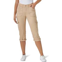 Lee Womens Solid Utility Capris Khaki