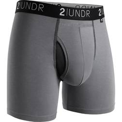 2UNDR Men's Swingshift Boxers - Grey/Black