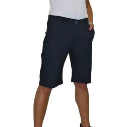 Paulo Due Ladies Above The Knee Stretch Shorts - Navy Blue