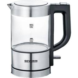 Severin Bouilloire Sans Fil 0.5 L 1100W Inox/Noir