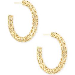 Kendra Scott Maggie Small Hoop Earrings - Gold