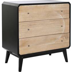 Dkd Home Decor Black Wood Modern Chest of Drawer