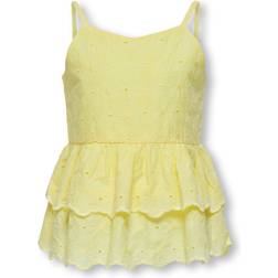 Kids Only Regular Fit O-Neck Top - Yellow/French Vanilla