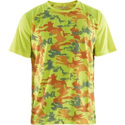 Blåkläder T-Shirt Functioneel Camo - High-Vis Geel/Grijs