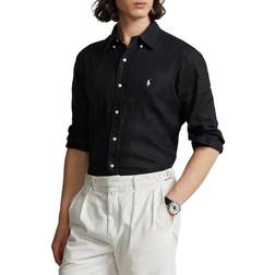 Polo Ralph Lauren Custom Fit Linen Shirt - Black/Negro