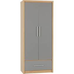 SECONIQUE Seville Gloss Oak 2 Door with Wardrobe