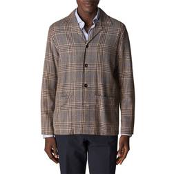 Eton Brown Hopsack Check Overshirt Mand Overgangsjakker hos Magasin Brun