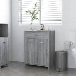 vidaXL Armadietto Bagno Grigio Sonoma 60x33x80 cm