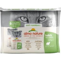 Almo Nature 70g Anti Hairball Mix 12x Kana & 12x Nauta