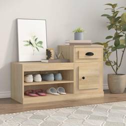 vidaXL Skohylla Sonoma-Ek 100 x 42 x 60 cm Skoställ