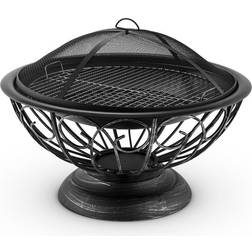 Blumfeldt Tulip Steel Fire Pit Black 60cm H x 75cm W x 75cm D