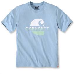 Carhartt C Graphic T-Shirt - Light Blue/White