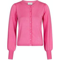 Neo Noir Rose Solid Cardigan - Pink