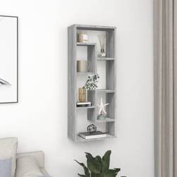 vidaXL Grey Sonoma Engineered Wood Wall Shelf