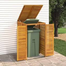 vidaXL Single Garbage Bin Shed Solid Acacia (Building Area )