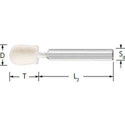 Pferd 44100272 Polierstift Durchmesser 6 mm 10 St