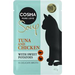 Cosma Soup 24 x 40g Tuna & Chicken with Sweet Potatoes
