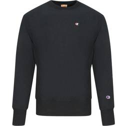 Champion Reverse Weave Logo Navy Blue Jumper