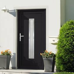 vidaXL Front Anthracite 108 208 cm PVC External Door (x)