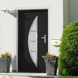 vidaXL D'entrée Anthracite 98x200 cm PVC Porte Extérieure (x200cm)