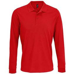 Sol's Prime Pique Long-Sleeved Shirt - Red