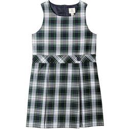 Lands End School Uniform Girls Plaid Jumper Top of Knee