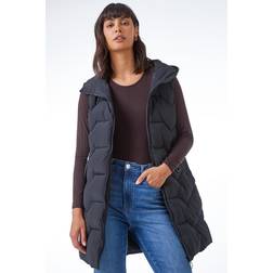Roman Geometric Quilted Hooded Gilet