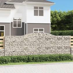 vidaXL Cesti Gabbioni Ad Arco 4 pz 400x30x140/160 cm Ferro Zincato