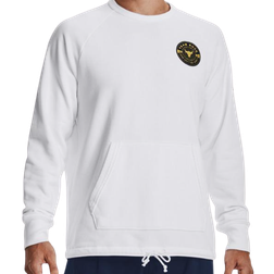 Under Armour Project Rock Heavyweight Terry Crew Sweatshirt - White