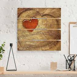 Holzbild Plankenoptik Natural Love