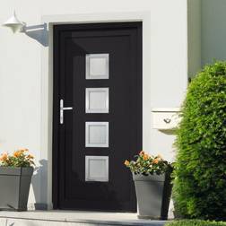 vidaXL D'entrée Anthracite 108x200 cm PVC Porte Extérieure (x200cm)