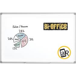 Bi-Office Maya Magnetic Whiteboard 2000 x 1200mm Lacquered Steel Surface Alumi