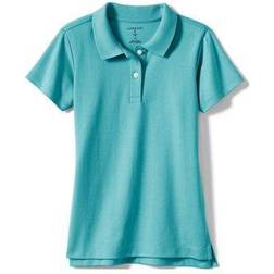 Lands' End Lands End School Uniform Girls Short Sleeve Feminine Fit Interlock Polo Shirt