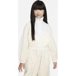 Nike Girls' Sportswear Woven Jacket Coconut Milk/White/Coconut Milk