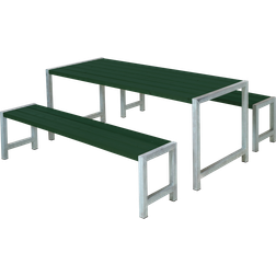 Plus Plankengarnitur 186 cm 1 Tisch und 2 Bänke Grün