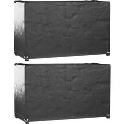 vidaXL Housses Salon De Jardin 2 pcs 8 Oillets 125x55x75 cm Rectangulaire