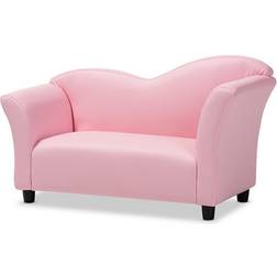 Baxton Studio Felice Modern and Contemporary Pink 2-Seater Loveseat