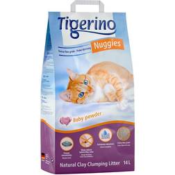 Tigerino Nuggies Ultra klumpströ Baby Powder Ekonomipack: 2