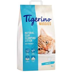 Tigerino Nuggies Sensitive Areia Aglomerante Sem Aroma 2 x 14 l