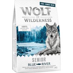 Wolf of Wilderness Senior Blue River Free Range Chicken & Salmon 1kg